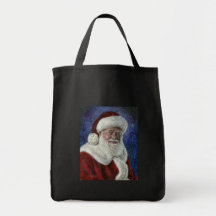 Santa amongst the Stars Canvas Bags