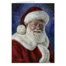 Santa amongst the Stars Greeting Cards