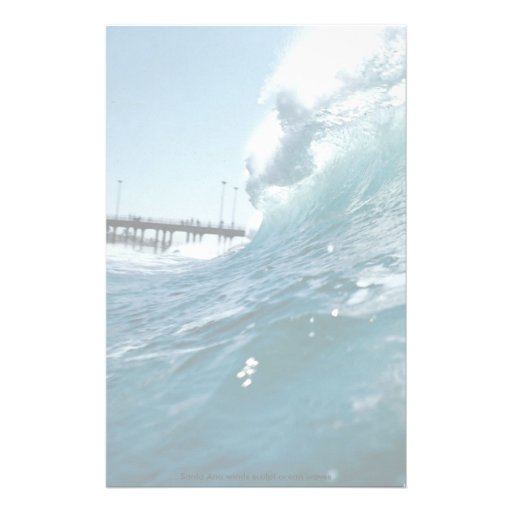 Santa Ana winds sculpt ocean waves Personalized Stationery