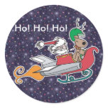 Santa and his Rocket Sleigh stickers