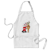 Santa and reindeer friend! aprons