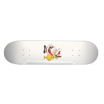 Santa and Reindeer Skate Board