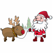 Santa and Rudolph cut-out sculpture Photo Cutouts
