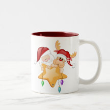 Santa and Rudy Star Coffee Mug