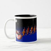 Santa and Seahorse Sleigh Mug #2