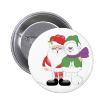 Santa and Snowman Buttons