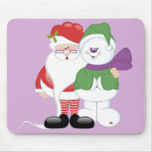 Santa and Snowman Mousepad