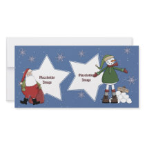 Santa and Snowman Photo Card