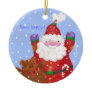 santa and teddy ornament