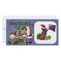 Santa and the gang photo card template