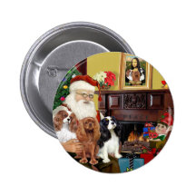Santa and Three Cavaliers Pins