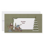 Santa, Angel, Reindeer, Sledge and Trees photo cards