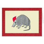 Santa Armadillo Christmas Greeting Card