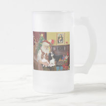 Santa At Home  Cavalier King Charles (two) Mug