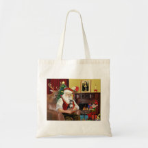 Santa At Home - Chihuahua (Blue-Cream) Bags