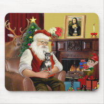 Santa At Home - Chihuahua (Blue-Cream) Mouse Mats
