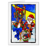 Santa at the North Pole Cards