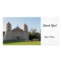 Santa Barbara Mission Custom Photo Card