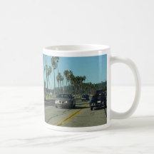 Santa Barbara Palmtrees Road Mugs