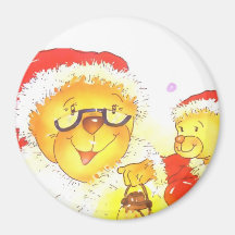 Santa Bear Refrigerator Magnets