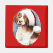 Santa Brittany Refrigerator Magnet