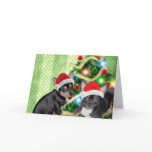 Santa Chihuahua Mickey Angel Merry Christmas Card
