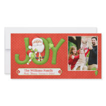Santa Christmas Card with Photo Photo Greeting Card