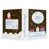 SANTA Christmas Family Holidays 2009 Photo Album Vinyl Binders
