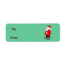 Santa Christmas Labels