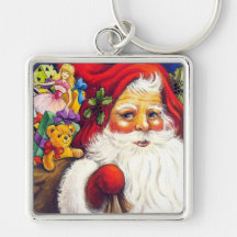 santa- christmas time key chain