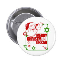Santa Christmukkah Buttons