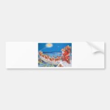 Santa Claus and his Mighty Reindeer Bumper Sticker