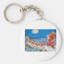 Santa Claus and his Mighty Reindeer Keychains