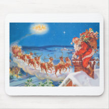 Santa Claus and his Mighty Reindeer Mouse Pad