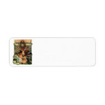 Santa Claus and Sleeping Children by the Fireplace Return Address Labels