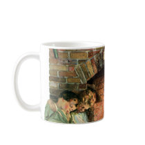 Santa Claus and Sleeping Children by the Fireplace Coffee Mugs
