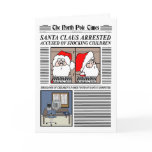 Santa Claus Arrested Christmas Card
