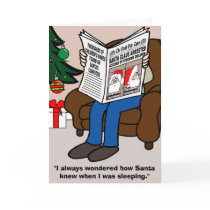 Santa Claus Arrested Christmas Card
