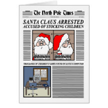 Santa Claus Arrested Christmas Card