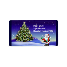 Santa Claus Avery Label
