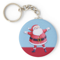 Santa Claus blue Keychain