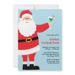 Santa Claus Christmas Cocktail Party Invitation
