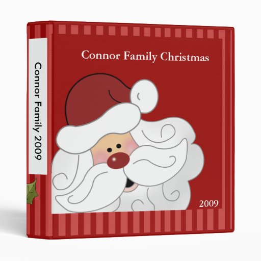Santa Claus Christmas Holiday Family Photo album 3 Ring Binders