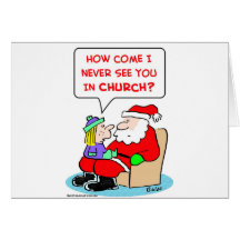 santa claus church cards