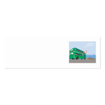 Santa Claus Double Decker Bus Business Card Template