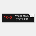 Santa Claus Emoticon Bumper Sticker