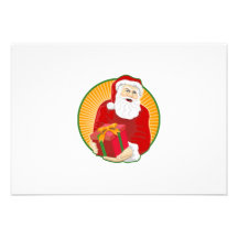 Santa Claus Father Christmas Retro Personalized Announcement