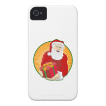 Santa Claus Father Christmas Retro iPhone 4 Case