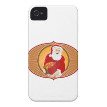 Santa Claus Father Christmas Retro iPhone 4 Cases