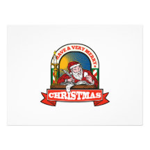 Santa Claus Father Christmas Writing Letter Personalized Announcements